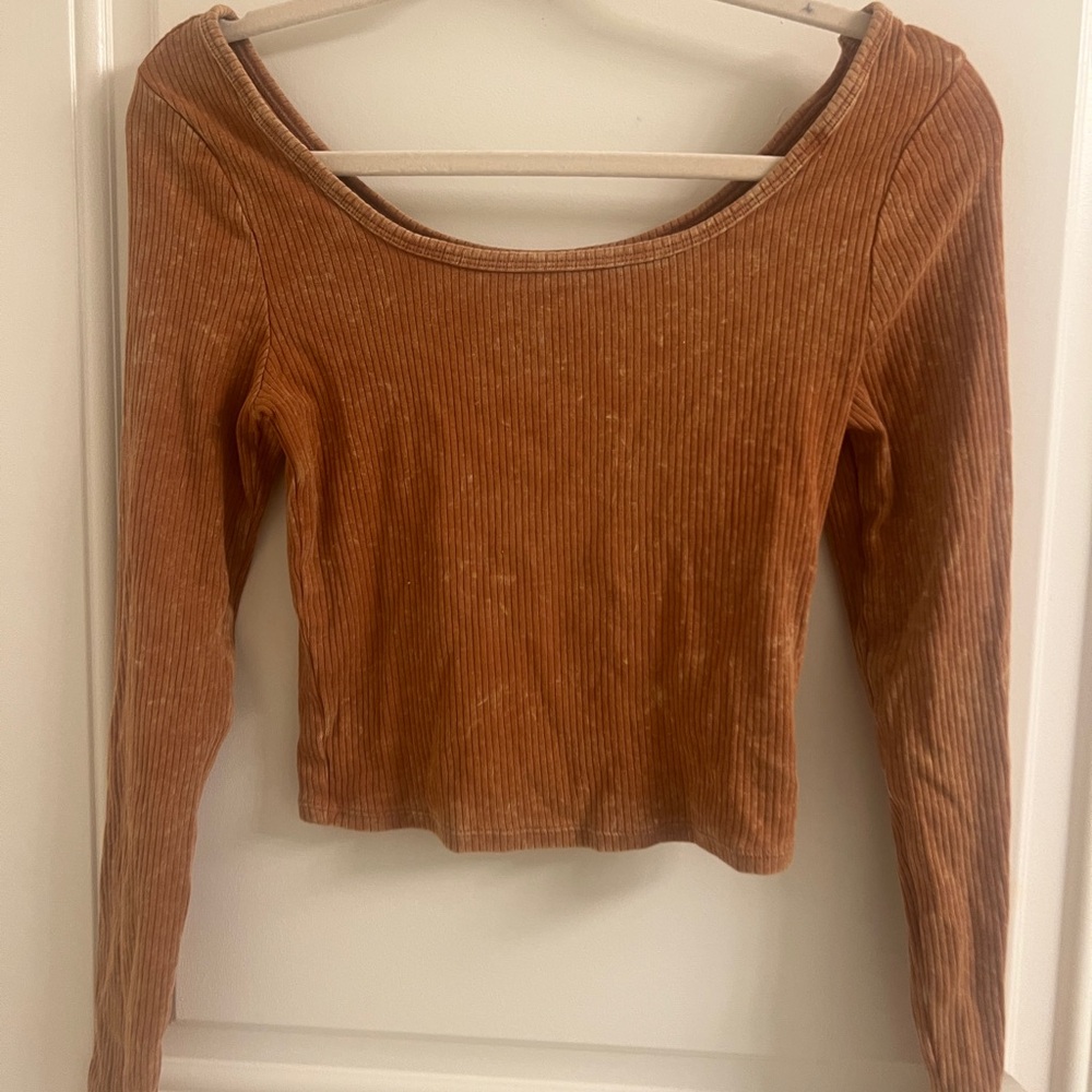 Target Women's Rust Ribbed Bodysuit